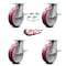 Service Caster 8 Inch Kingpinless Poly on Aluminum Caster Set with Brakes and Swivel Locks SCC SCC-KP30S820-PAR-SLB-BSL-4 - alternate 4